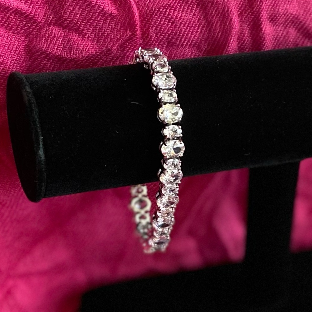 New! Bold And Beautiful Diamond Tennis Bracelet - Picture 3 of 8
